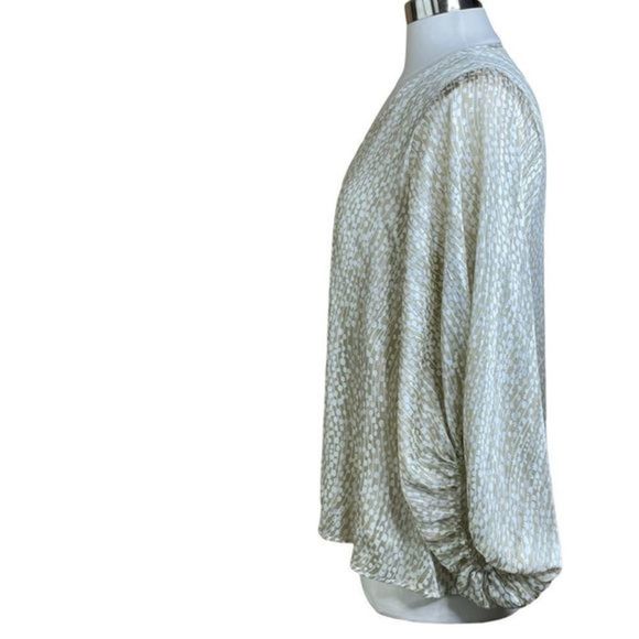 Tyche, Balloon Sleeve V-Neck Blouse - Picture 7 of 17